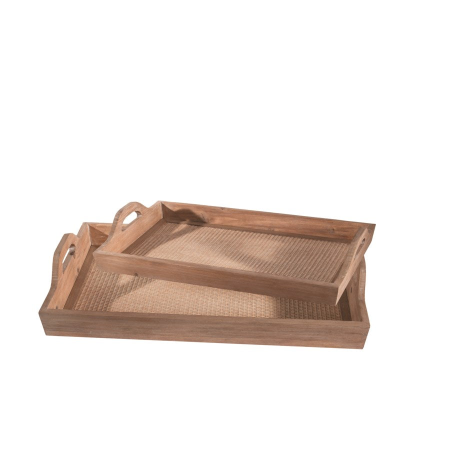 Della Wooden Serving Trays - Set of 2