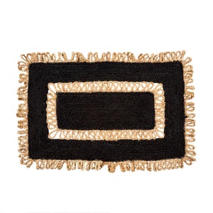 Penelope Jute Rug - Black 2x3