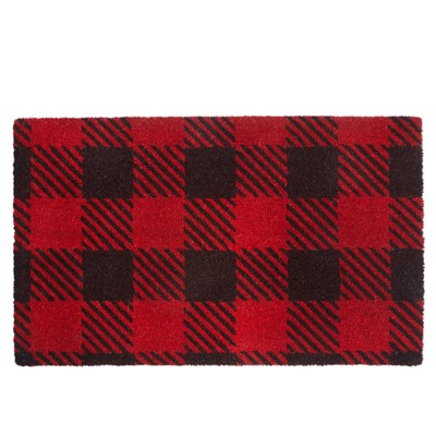 Coir Mat Buffalo Check  - Red/Black