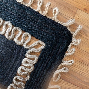 Penelope Jute Rug - Black 2x3