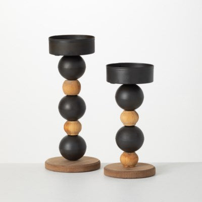 Sphere Pillar Candle Holders