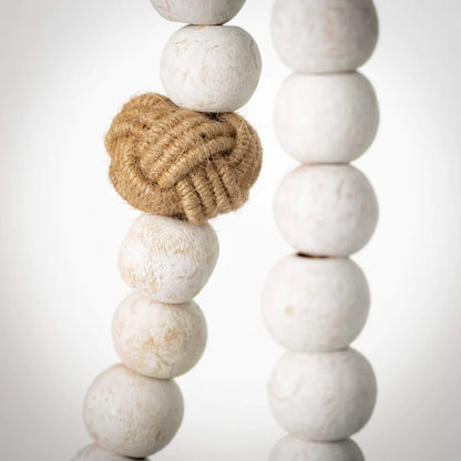 White Bead Garland - Set of 2