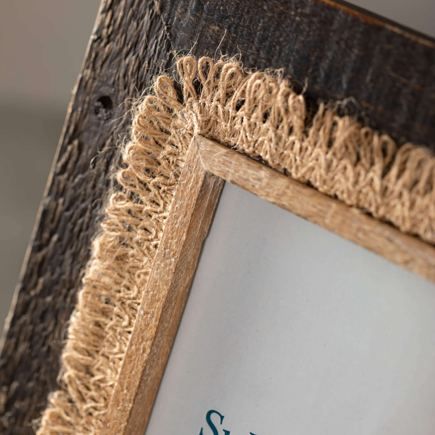 Photo Frame With Rattan Detail