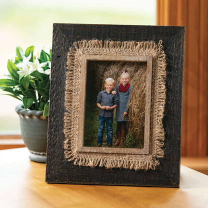 Photo Frame With Rattan Detail