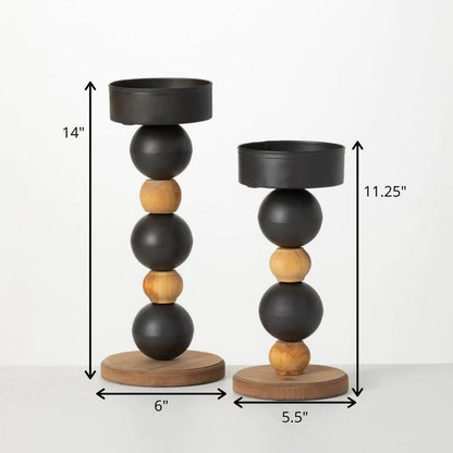 Sphere Pillar Candle Holders